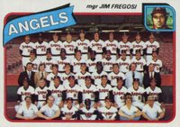 1980 Topps #214 Angels Team Baseball Card
