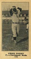 1916 Sporting News #175 Fred Toney Blank Back Baseball Card