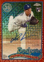 2024 Topps Silver Pack 1989 Chrome Promo #26 Yoshinobu Yamamoto Series 2-Autograph-Orange Refractor Baseball Card