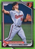 2024 Bowman Paper Prospects #BP47 Jackson Holliday Neon Green Baseball Card