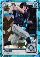 2020 Bowman Draft Chrome Sapphire Edition #BD28 Zach Deloach Aqua Baseball Card