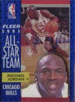 1991 Fleer #211 Michael Jordan 3-D Wrapper Redemption Basketball Card