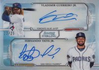 2019 Bowman Sterling Dual Refractor Autograph #GT Fernando Tatis Jr./Vladimir Guerrero Jr. Baseball Card