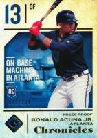 2018 Panini Chronicles #37 Ronald Acuna Jr. Press Proof Baseball Card