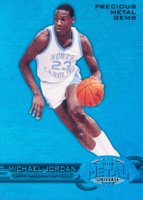 2011 Fleer Retro Precious Metal Gems #PM-1 Michael Jordan Blue Basketball Card