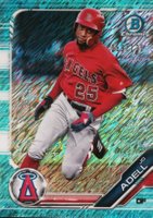2019 Bowman Prospects Chrome #4 Jo Adell Aqua Shimmer Baseball Card