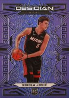 2022 Panini Obsidian #175 Nikola Jovic Electric Etch Purple Flood Basketball Card