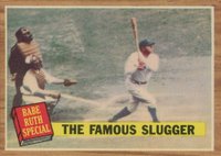 1962 Topps #138GT The Famous Slugger Green Tint-Babe Ruth Special Baseball Card