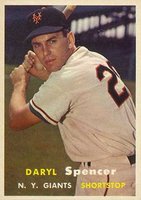 1957 Topps #49 Daryl Spencer Baseball Card