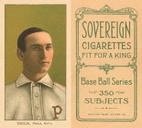 1909 White Borders Sovereign #140 Mickey Doolin Portrait-Correct spell Doolan Baseball Card