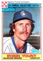 1984 Ralston Purina Hand Cut #21 Robin Yount Baseball Card