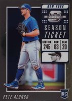 2019 Panini Chronicles Contenders Optic Season Ticket #1 Pete Alonso Baseball Card