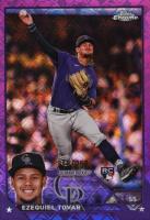 2023 Topps Chrome Logofractor Edition #106 Ezequiel Tovar Purple Refractor Baseball Card