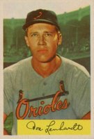 1954 Bowman #53b Don Lenhardt .966/.983 Field Avg. Baseball Card