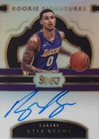 2017 Panini Select Rookie Signatures #KYL Kyle Kuzma Basketball Card