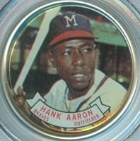 1964 Topps Coins #83 Hank Aaron Baseball Card