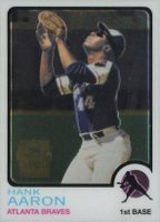 2000 Topps Hank Aaron #20 1973 Topps Reprint Baseball Card