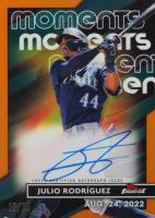 2023 Topps Finest Finest Moments Autographs #FMAJR Julio Rodriguez Orange Baseball Card