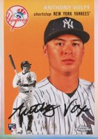 2023 Topps Chrome Platinum Anniversary #100 Anthony Volpe Rose Gold Refractor Baseball Card