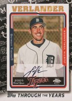 2021 Topps Through the Years #29 Justin Verlander Black Baseball Card