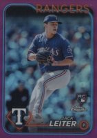 2024 Topps Chrome #111 Jack Leiter Pink Refractor Baseball Card