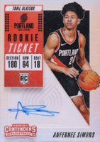 2018 Panini Contenders  #111 Anfernee Simons Ball at Waist-Autograph-Premium Basketball Card