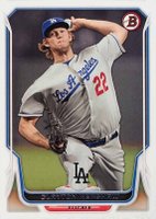 2014 Bowman #100 Clayton Kershaw Baseball Card