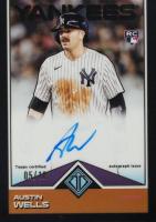 2024 Topps Transcendent Collection Transcendent Icons Chrome Autographs #AW Austin Wells Black Refractor Baseball Card