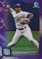 2022 Bowman Chrome #10 Wander Franco Purple Refractor Baseball Card