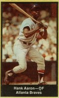 1969 Nabisco Team Flakes # Hank Aaron Hand Cut Baseball Card