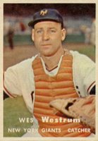 1957 Topps #323 Wes Westrum Baseball Card