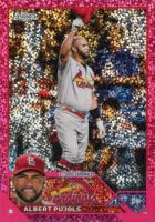 2023 Topps Chrome #143 Albert Pujols Magenta Speckle Baseball Card