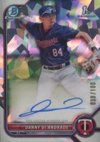 2022 Bowman Chrome Prospect Autographs #CPADDE Danny de Andrade Atomic Refractor Baseball Card