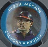 1985 Fun Food Buttons #16 Reggie Jackson Baseball Card