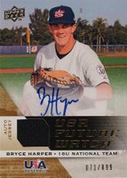 2009 Upper Deck Signature Stars USA National Team Future Watch Jersey Autographs #30 Bryce Harper Baseball Card