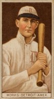 1912 Brown Backgrounds Common back # Ralph Works Baseball Card