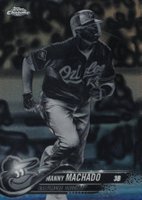 2018 Topps Chrome #94 Manny Machado Orange Jersey-Negative Refractor Baseball Card