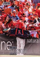 2016 Stadium Club #280 Mike Trout Signing Autographs Baseball Card