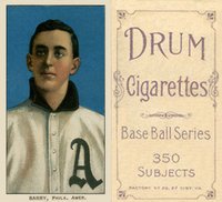 1909 White Borders Drum 350 #20 Jack Barry Philadelphia Baseball Card