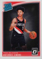 2018 Panini Donruss Optic #186 Anfernee Simons Basketball Card