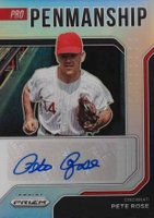 2022 Panini Prizm Pro Penmanship Autographs #PPPR Pete Rose Silver Prizm Baseball Card