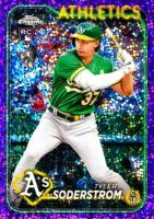 2024 Topps Chrome #298 Tyler Soderstrom Purple Speckle Refractor Baseball Card