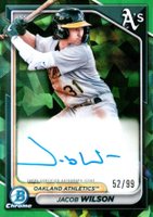 2024 Bowman Sapphire Edition Chrome Prospects Sapphire Autographs #JWI Jacob Wilson Green Baseball Card