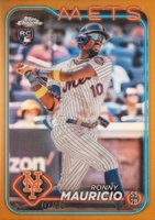 2024 Topps Chrome #28 Ronny Mauricio Gold Refractor Baseball Card