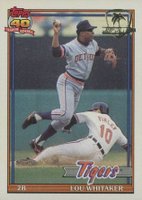 1991 Topps Desert Shield #145 Lou Whitaker Baseball Card