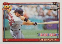 1991 Topps Desert Shield #675 Tom Brunansky Baseball Card