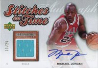 2006 Upper Deck Chronology Stitches in Time Autographs #JO Michael Jordan Basketball Card