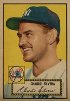 1952 Topps #168g Charlie Silvera Gray back Baseball Card