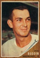 1962 Topps #332 Don Buddin Baseball Card