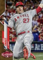 2020 Topps Update #U4 Mike Trout Gold Baseball Card